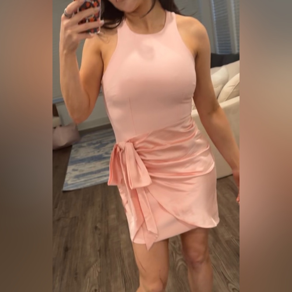 Cinq A Sept pink silk dress size 8